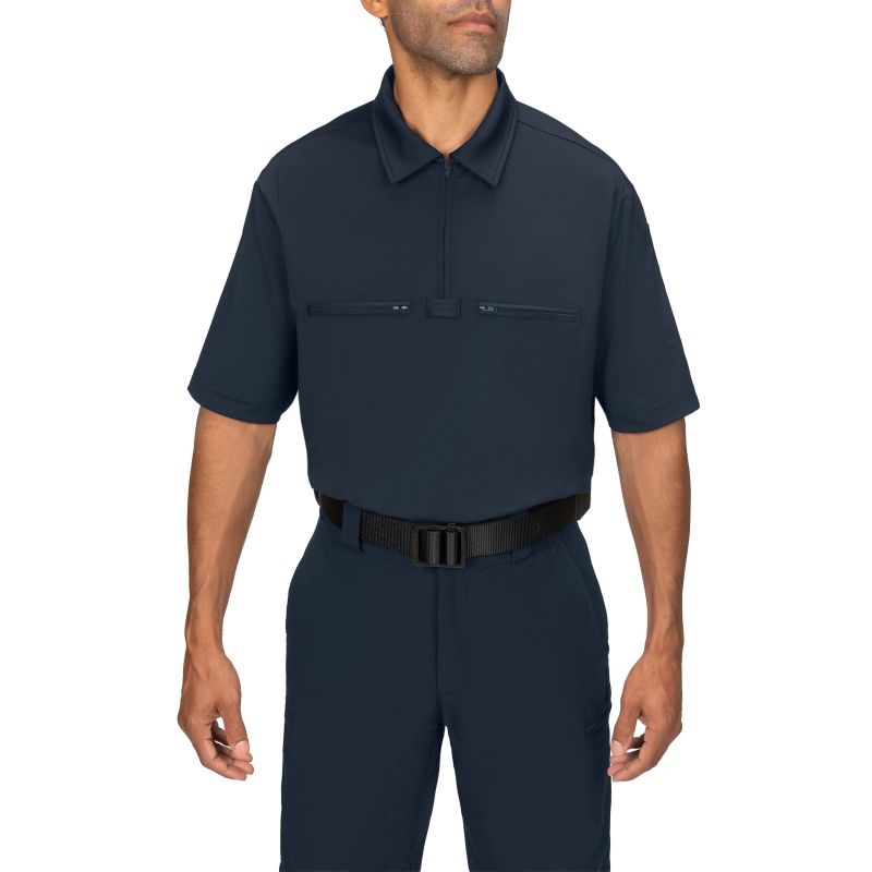 Blauer - 8129 - Performance Pro Zip-Front Polo Shirt - Zip-front
