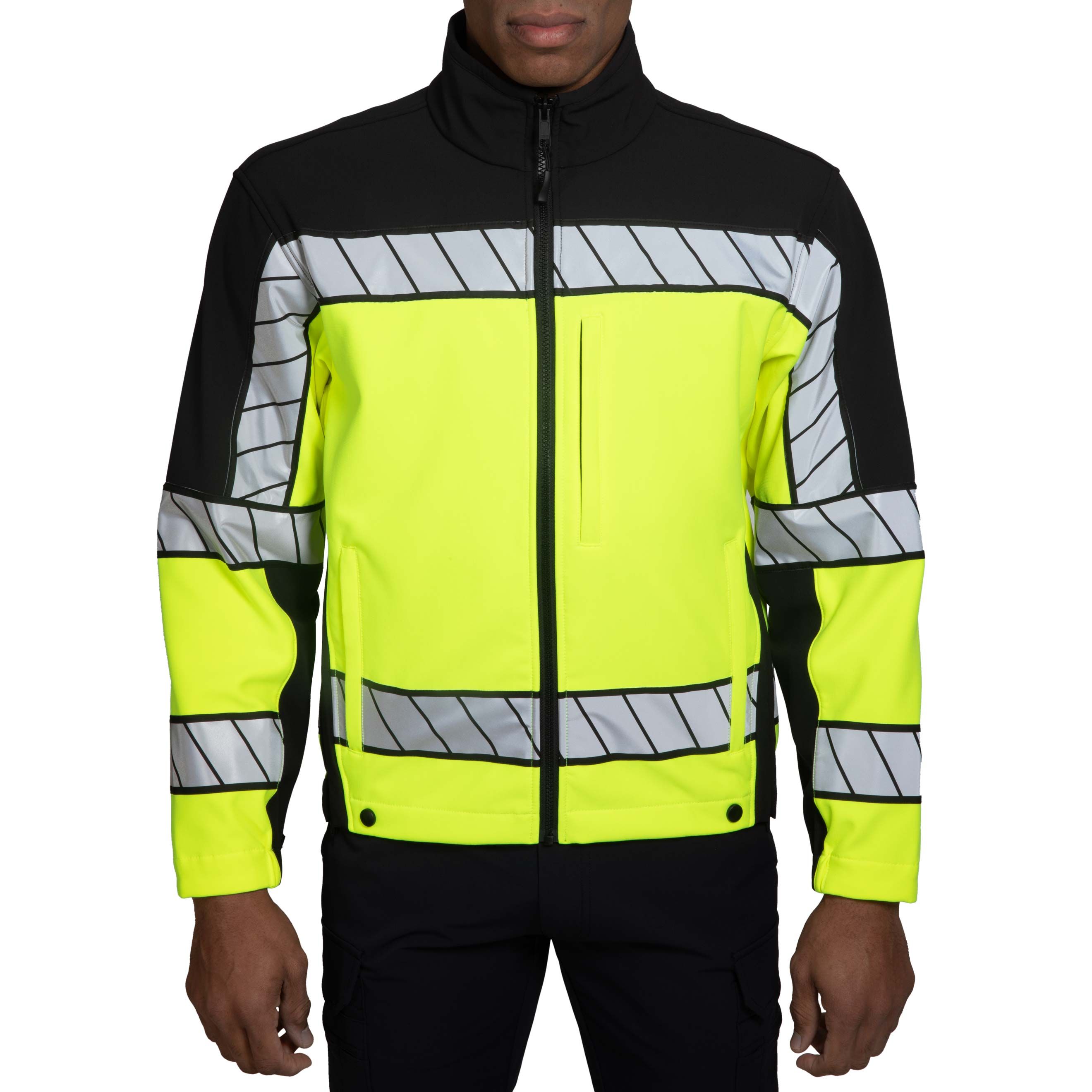 Blauer 4670 Colorblock Softshell Fleece Jacket Reflective Fleece Jacket