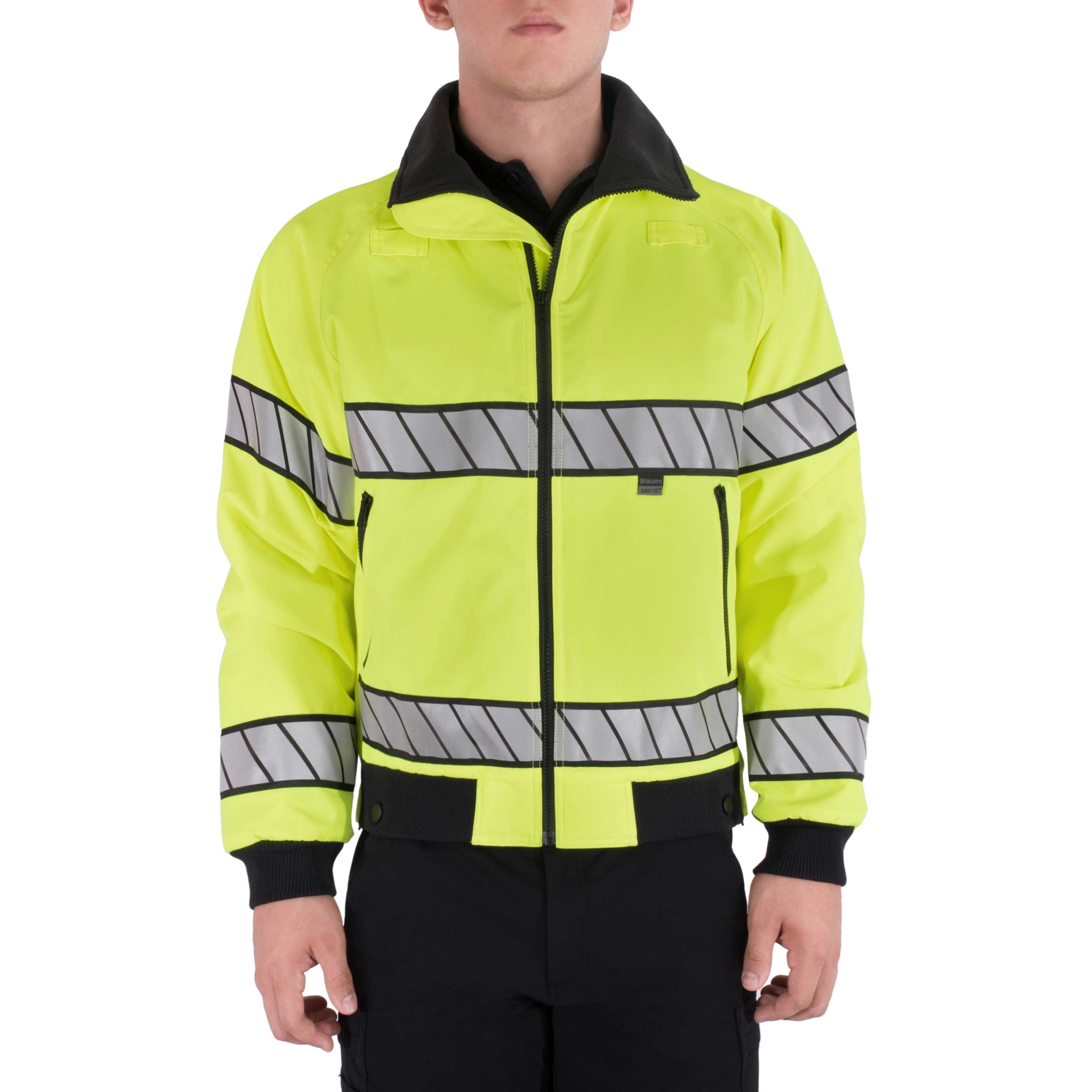 HI-VIS FLEECE LINED BOMBER JACKET