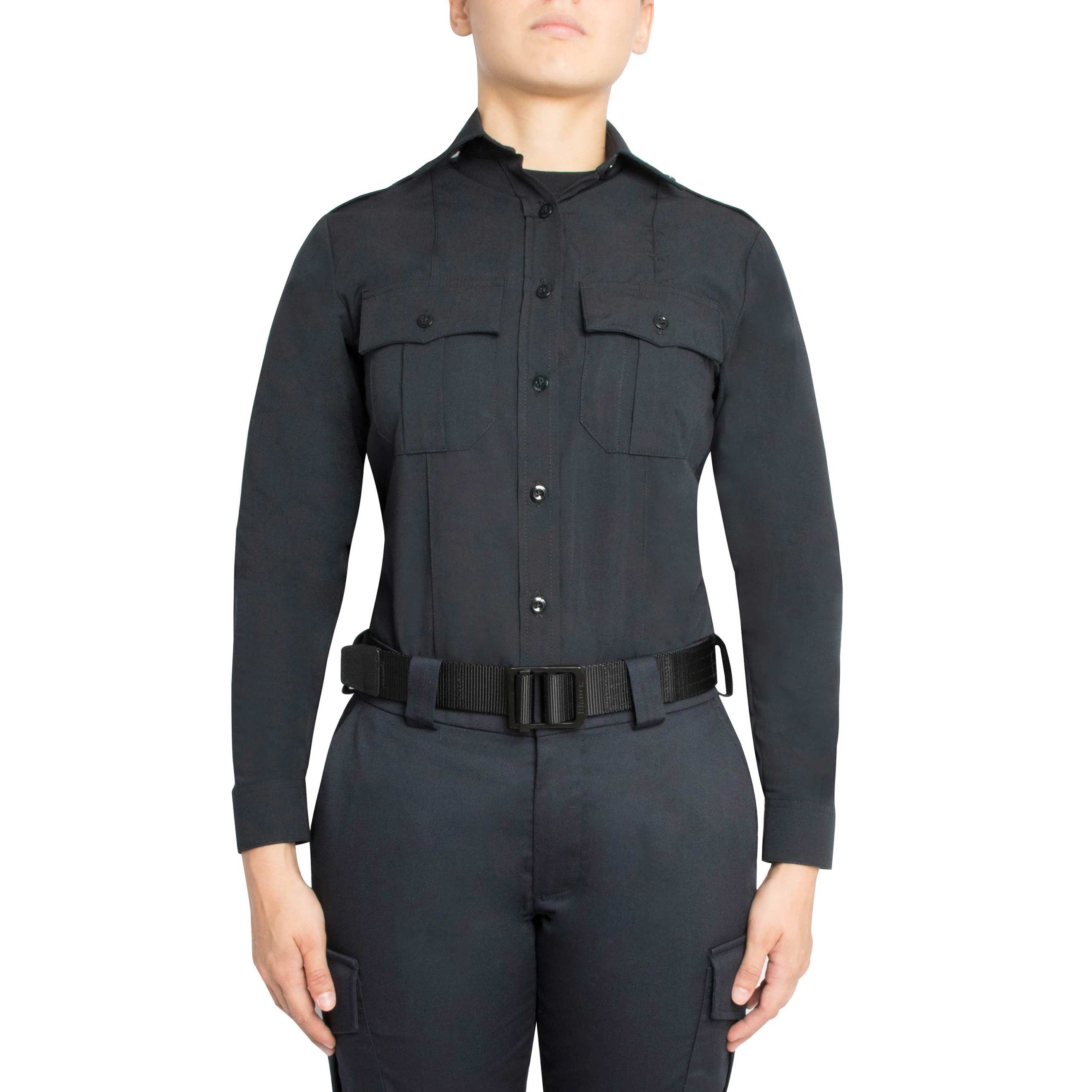 Bleu De Chanel Uniform Women Long Sleeve Shirt Cotton / Lycra
