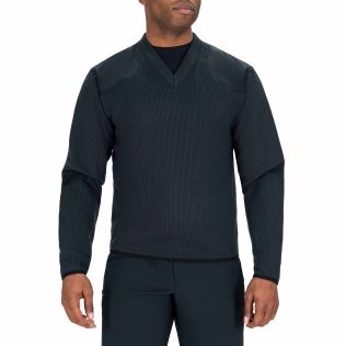 FLEECE-LINED V-NECK SWEATER