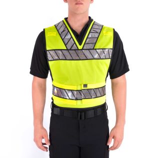 Hi-Vis Yellow Black Oralite Breakaway Safety Vest 339R Blauer - Front