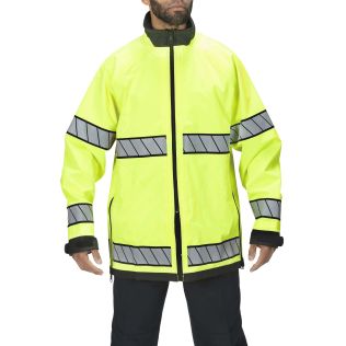TechLite Reversible Short Rain Jacket - Hi Vis - Front - 9690 - Blauer
