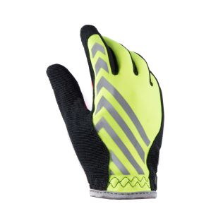 Hi-Vis Yellow Black Bolt Traffic Glove GL110 Blauer - 3/4 Back