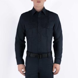 34-35 Details about   Blauer 8450 Black LS Wool Blend Uniform Shirt with Zipper Size 16.5 