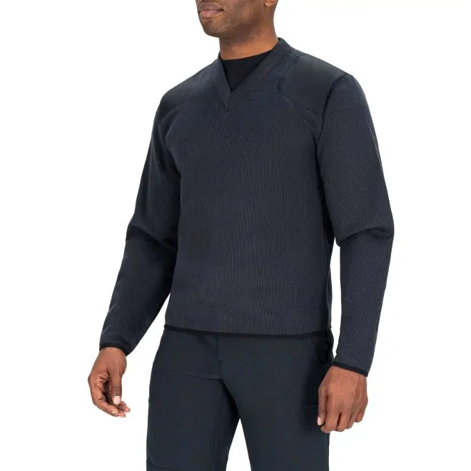 Blauer 225 Fleece Lined V Neck Sweater Police Winter Sweater