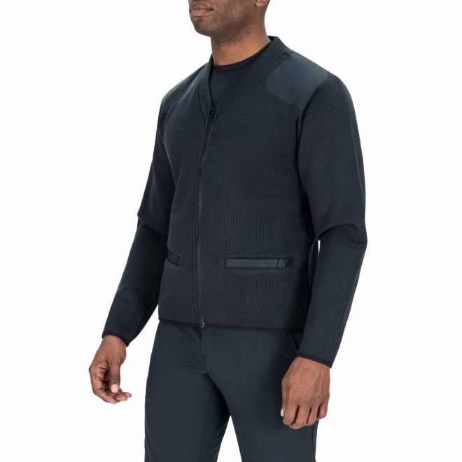 Blauer - 227 - Fleece-Lined Zip Front Sweater - Zippered Police