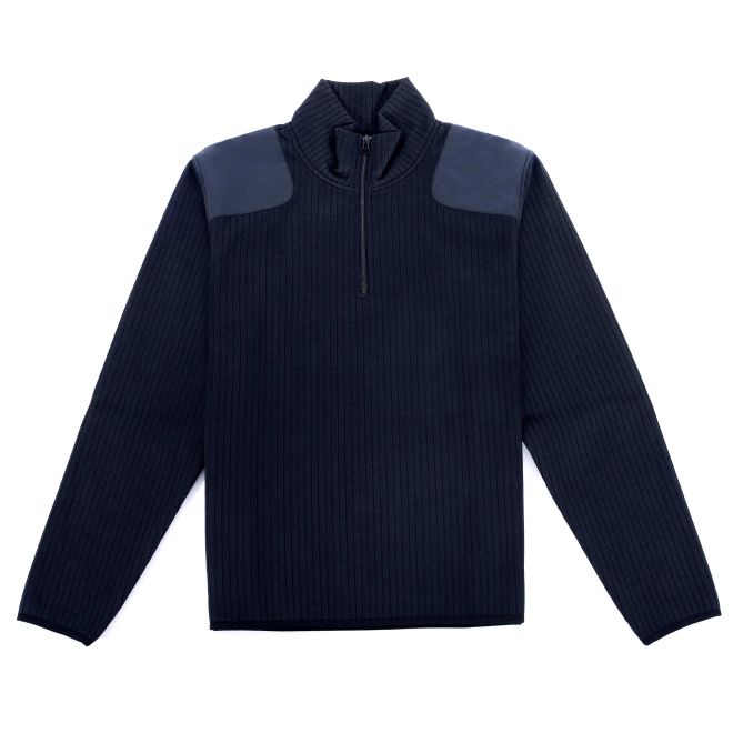 navy zip sweater