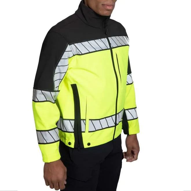 Blauer 4670 Colorblock Softshell Fleece Jacket Reflective Fleece Jacket