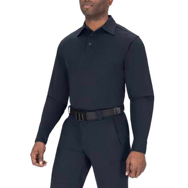 Police Polo - Long Sleeve Bicomponent Polo Shirt - 8141-1