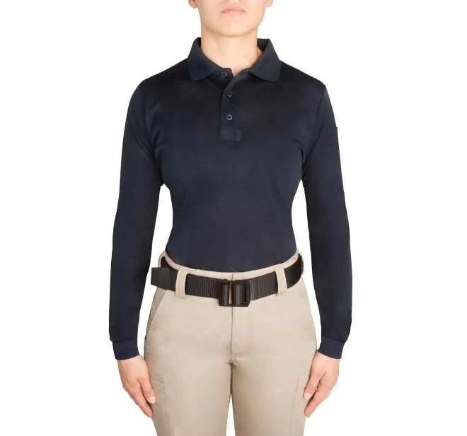 Blauer - 8144W - Women's Long Sleeve Performance Pro Polo Shirt - Womens Police Uniform Polo