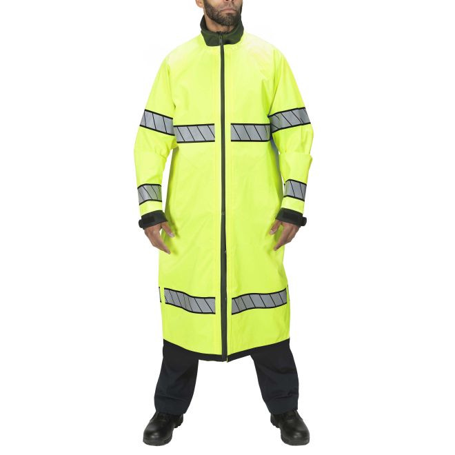 Blauer 9790 Techlite Reversible Long Rain Jacket Long police rain breathable jacket ANSI Hi Vis