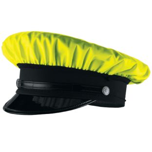 Hi-Vis Yellow Black Reversible Hat Cover 107 Blauer - Front