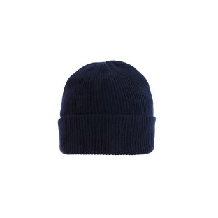 Dark Navy Blue Lined Watch Cap 125XCR Blauer - Front Flat