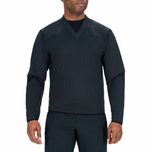 FLEECE-LINED V-NECK SWEATER