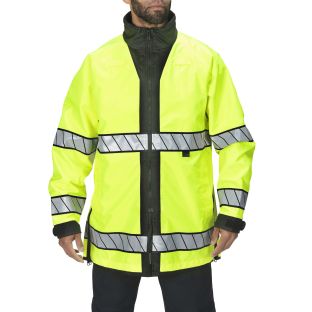 B.DRY Reversible Rain Jacket - Hi Vis Side - Front - 236 - Blauer