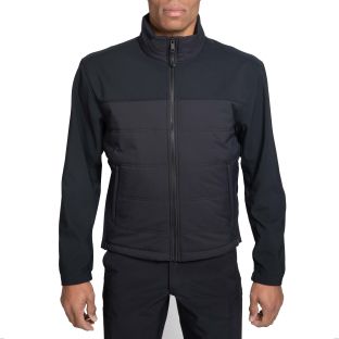 Dark Navy Blue Softshell Hybrid Jacket 4675 Blauer - Front