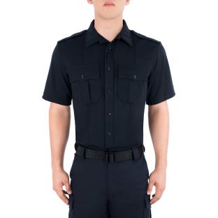 Dark Navy Blue Zippered Bicomponent Knit Shirt 8135 Blauer - Front