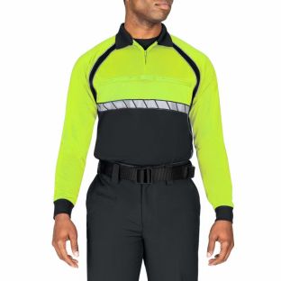 Outlet Long Sleeve ColorBlock Polo - Royal Navy