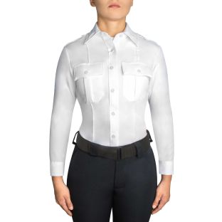 WOMEN'S LONG SLEEVE ZIPPERED POLYESTER SHIRT