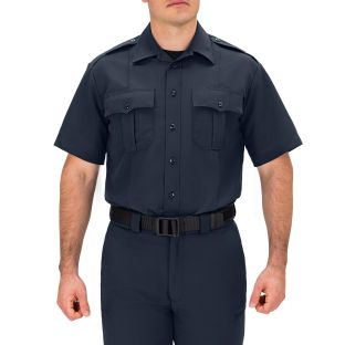 SHORT SLEEVE ZIPPERED POLYESTER SHIRT