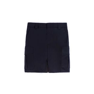 Dark Navy Blue Side-Pocket Cotton Shorts 8841-1X Blauer - Flat