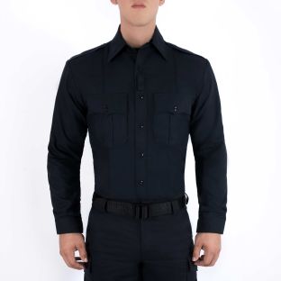 Dark Navy Blue Rayon Supershirt 8906 Blauer - Front