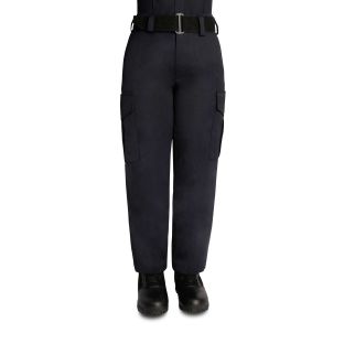 Dark Navy Blue Side-Pocket Rayon Pants Womens 8980W Blauer - Front