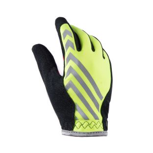 Hi-Vis Yellow Black Bolt Traffic Glove GL110 Blauer - 3/4 Back