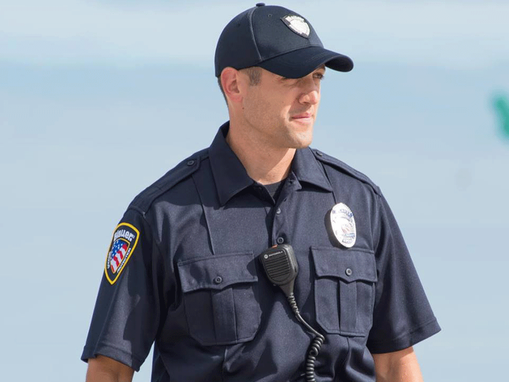 Blauer summer police uniform and gear