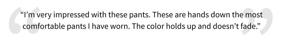 5 Star Review for the FlexRS EMT Pant, "I&rsquo;m very impressed with these pants. These are hands down the most comfortable pants I have worn. And the color holds up and doesn&rsquo;t fade."