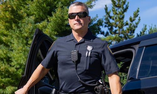 Image of Officer wearing the FlexPro Armorskin Base Shirt and Covert Pocket Pant Image of Officer wearing the FlexPro Armorskin Base Shirt and Covert Pocket Pant