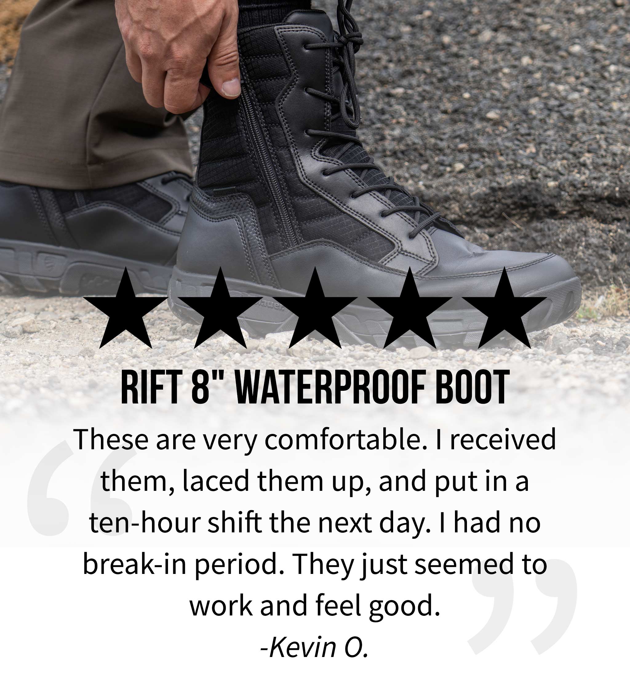 5 Stars for the Rift 8" Waterproof Boot