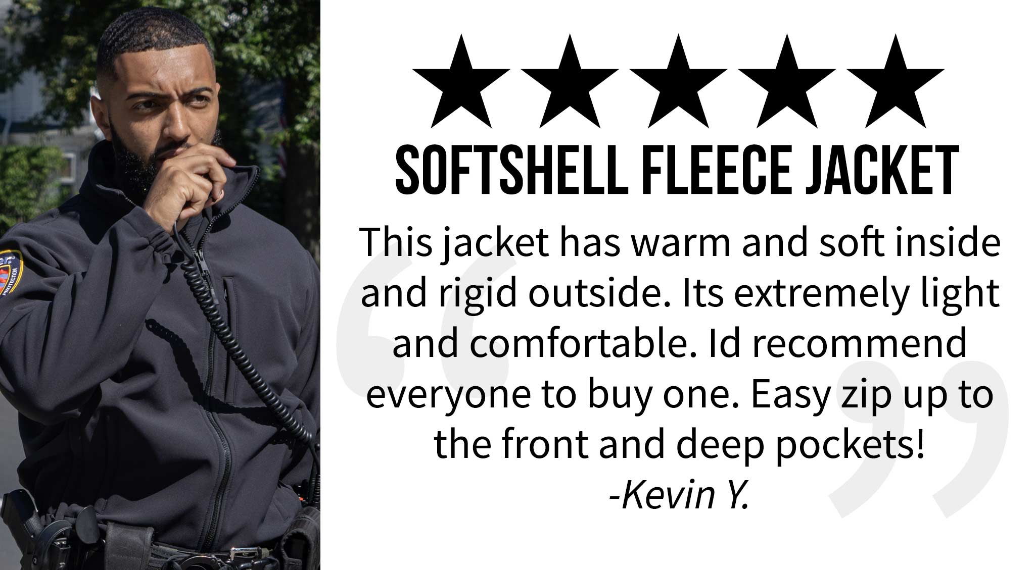 5 Stars for the Softshell Fleece Jacket, Shop Now