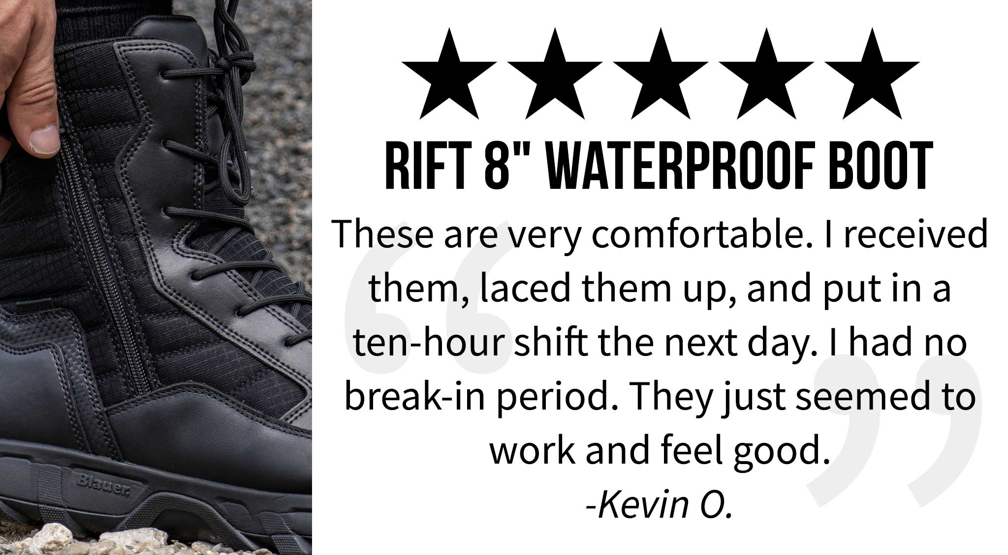 5 Stars for the Rift 8" Waterproof Boot