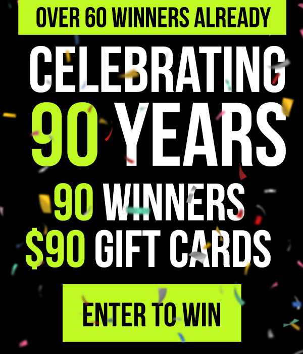 Celebrate 90 Years of Blauer by entering to win a $90 E-Gift Card now