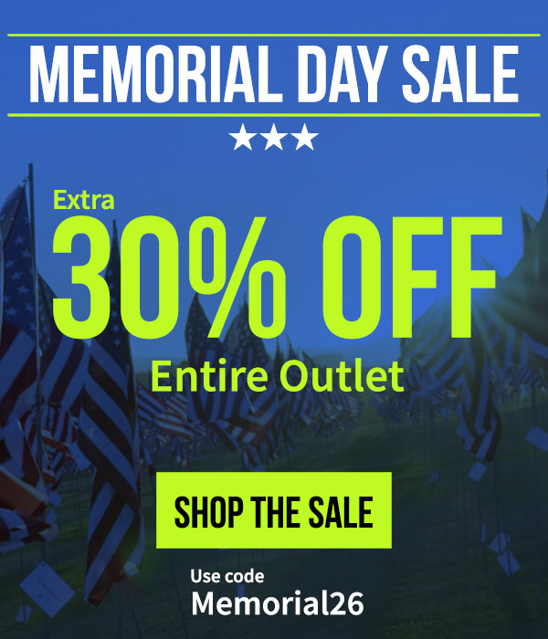 Memorial Day Sale: Shop the Outlet at an Extra 30% Off Now with Code MEMORIAL26